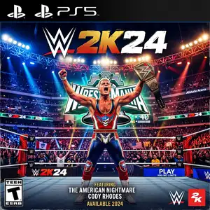 WWE 2K24 PS5 wrestling game available for rent in Dubai